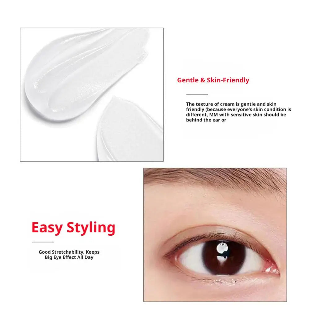 Minimay Invisible Double Eyelid Cream 3g Long Lasting Waterproof Adhesive with Styling Fork Natural Beauty Eye Makeup Tool Oasis Select