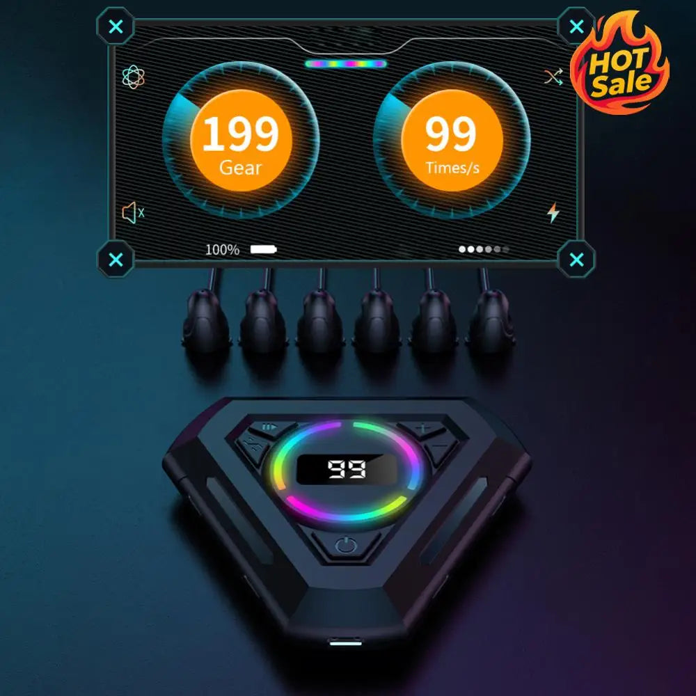 Physical Clicker Adjustable Speed Screen Clickers Silent with Digital Display & RGB Light for Games Live Broadcasts Likes Reward Oasis Select
