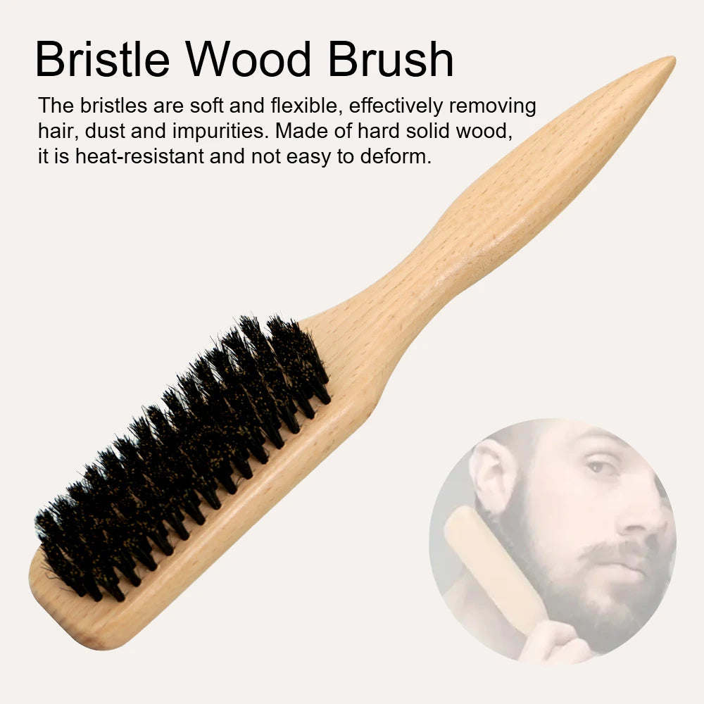 Wooden Bristle Hair Brush Set – All Hair Types | Detangle & Style Hair Brush Set Oasis Select
