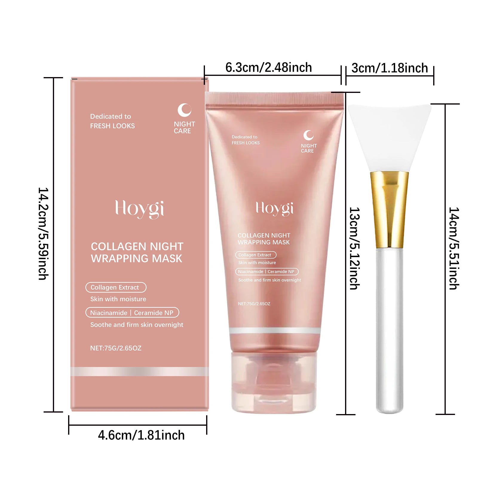 Collagen Peel Off Face Mask Pore Shrinking Hydrating Moisturizing Night Wrapping Mask Cream Firming Skin Peel-off Facial Mask Oasis Select