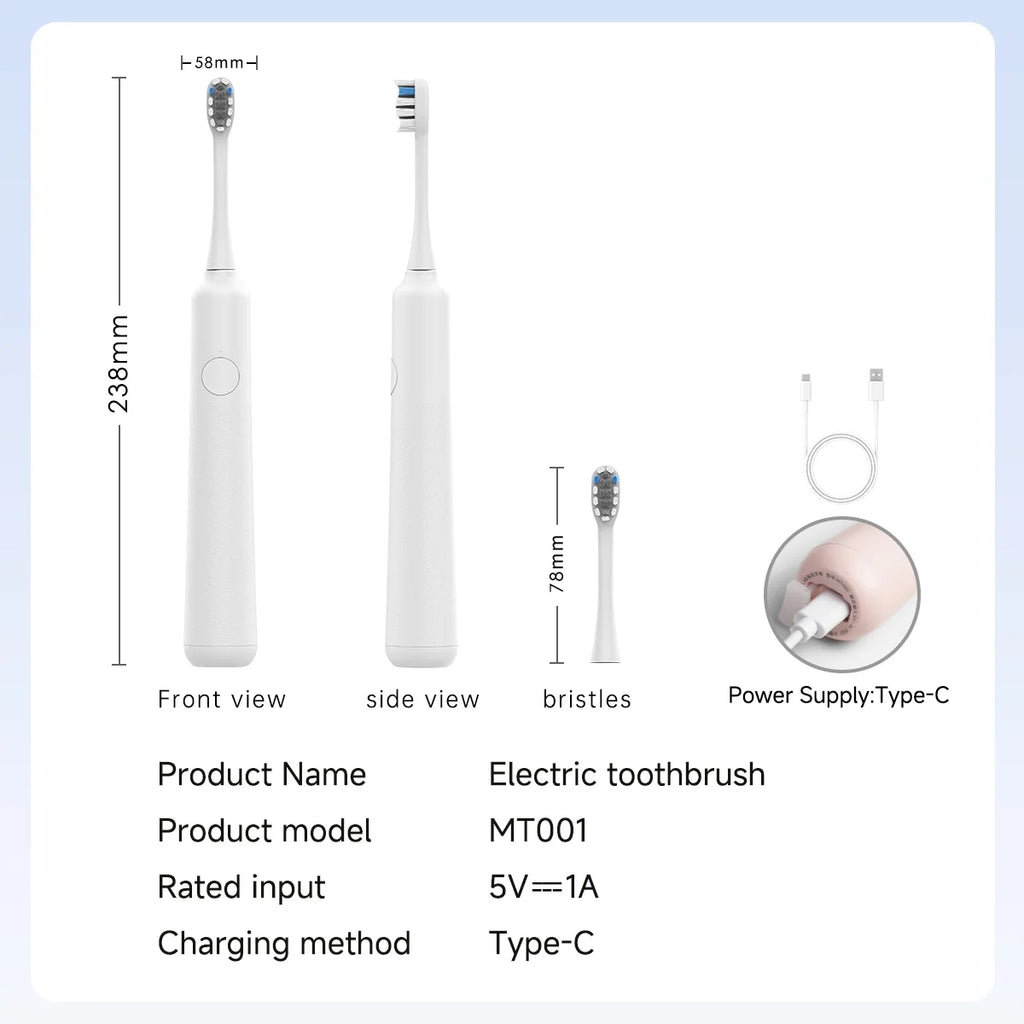DOCO Sonic Electric Toothbrush vibration Smart Tooth Brush Head USB Rechargeable IPX7 Waterproof 3-gear Mode Oasis Select