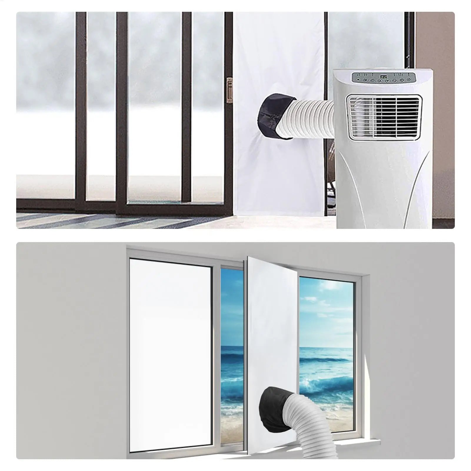 Air Conditioner Window Seal Windproof Waterproof Portable Seal Cloth Air Conditioner Accessories for Medium Large Casement Crank Oasis Select