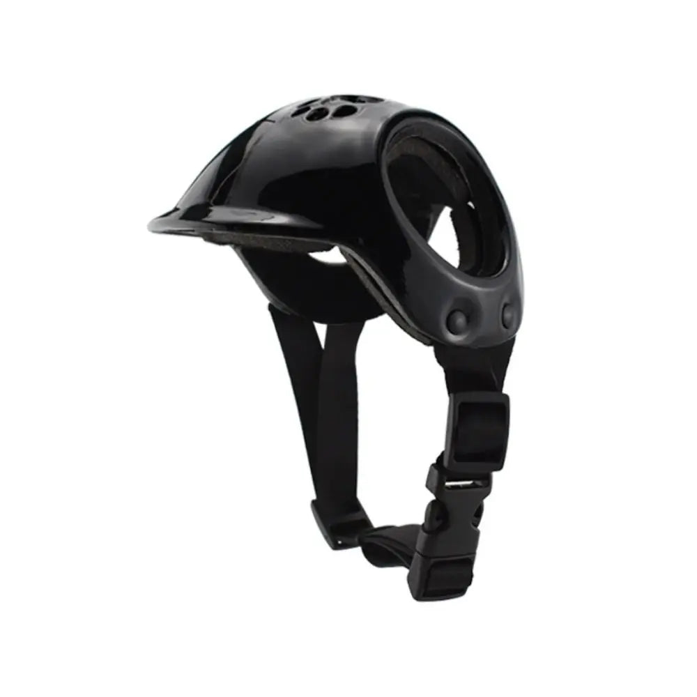 Plastic Pet Dog Helmets With Ear Holes Solid Color Pet Motorcycle Headgear Handsome Adjustable Straps Pet Locomotive Helmet Cat Oasis Select