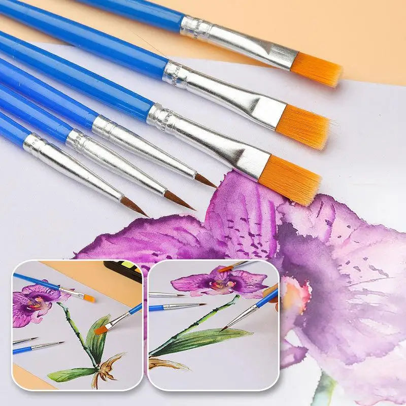 1set Nylon Hair Paint Brushes Set for Acrylic Watercolor Gouache Oil Digital Painting Detail Liner Brush for Canvas Plaster Doll Oasis Select