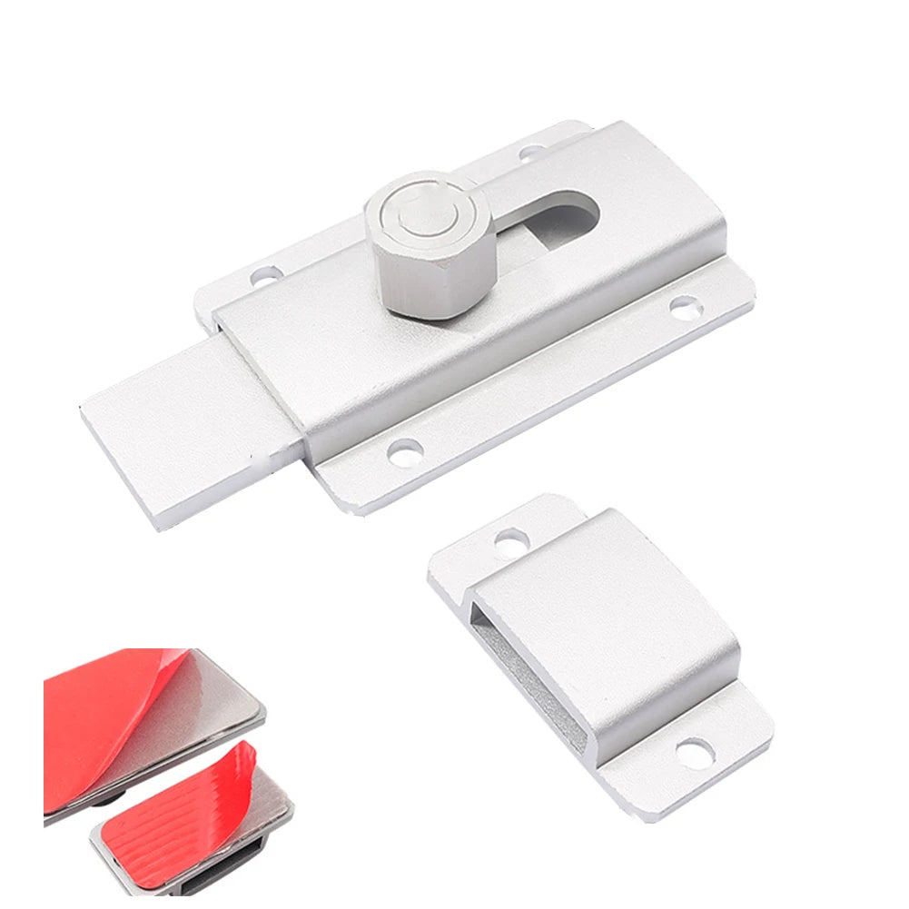 For Home Bedrooms Warehouse Door Lock Aluminum Alloy Lock 7.6cmx3.2cm 2.99inchx1.26inch Thick And Reinforced Base Oasis Select silver China Mainland