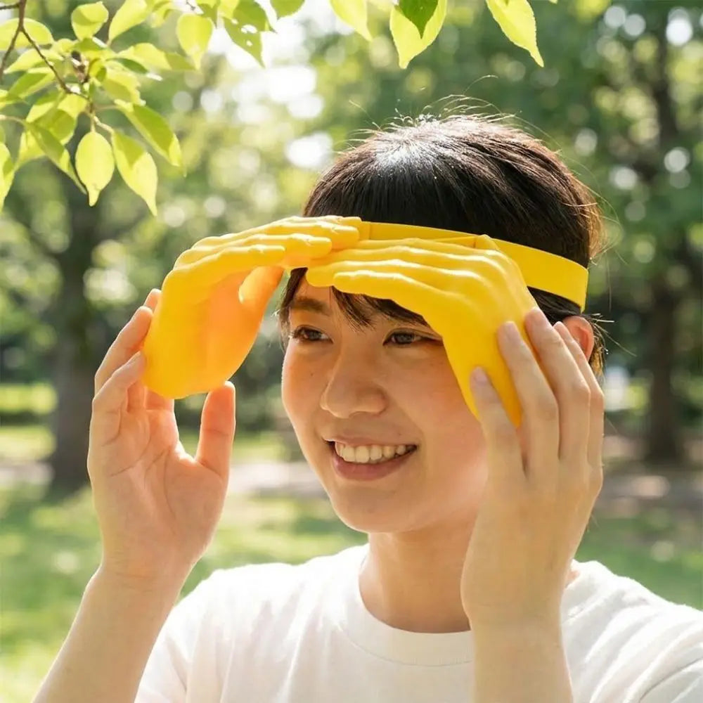 3D Printing Palm Sun Hat Heart Hands UV Protection Hand Shape Sun Visor Adjustable Hands-Free Outdoor Beach Hat Beach Party Oasis Select