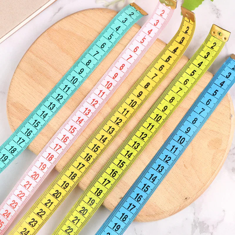 Sewing Measuring Tape Soft Random Color 150cm/60" Body Measuring Ruler Sewing Tailor Tape Measure Centimeter Meter Oasis Select