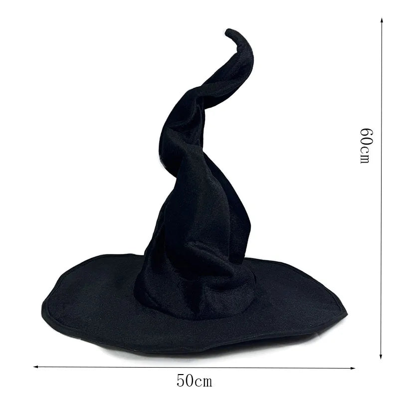 Velvet Witch Hat | Soft Retro Pleated Halloween Costume Hat