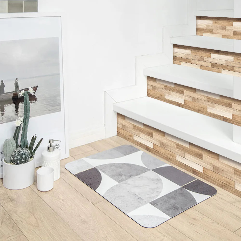Imitation wood grain texture tiles pasted antique self-adhesive tiles pasted retro wall stickers can be removed Oasis Select