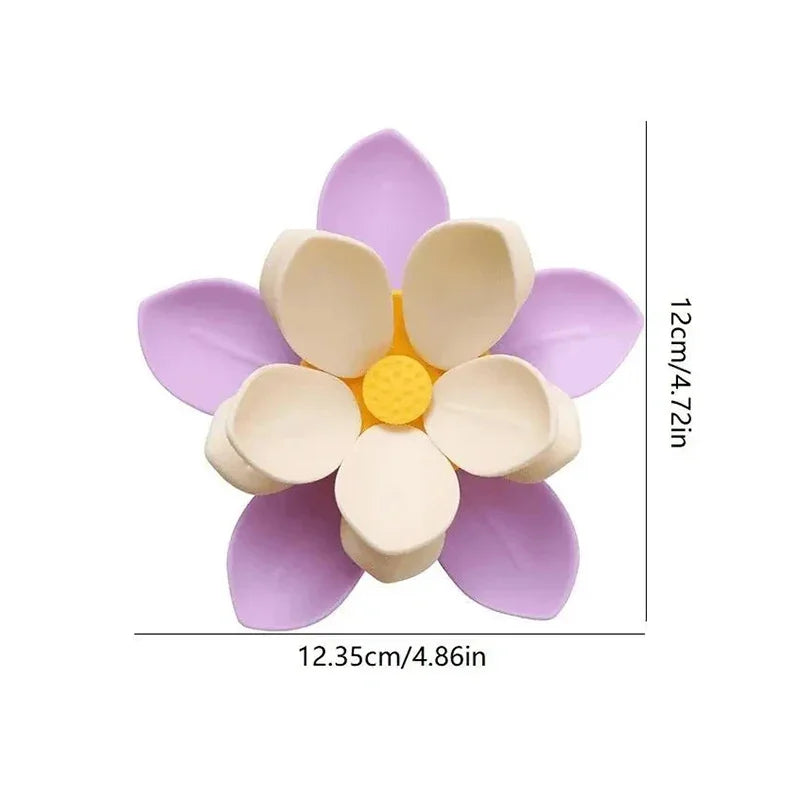 3D Lotus Shape Magnetic Snack Bag Sealer Clip Food Sealing Clip Fridge Magnet Kitchen Decorative Accessory Oasis Select