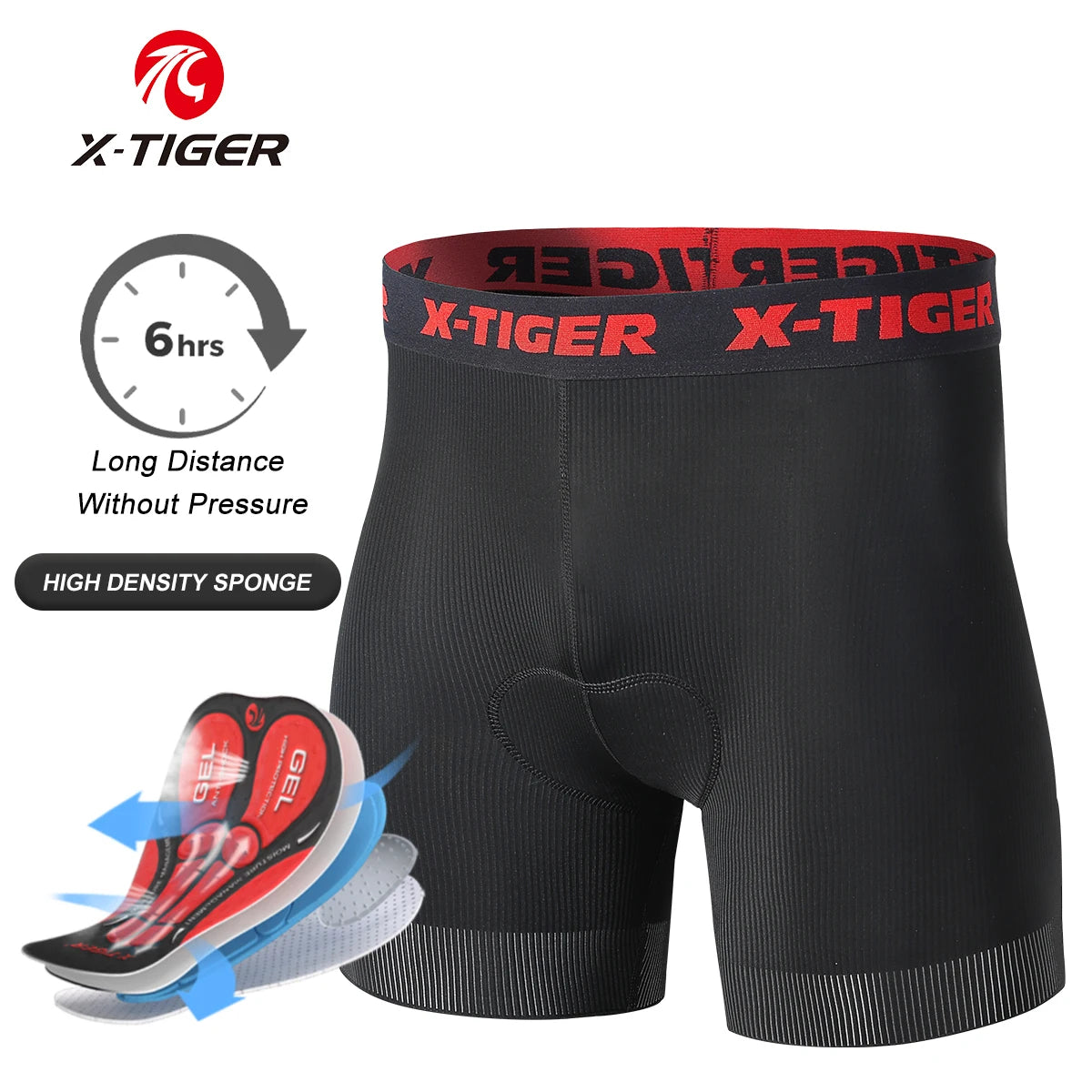 X-TIGER Cycling Shorts Breathable Mesh Cycling Underwear Gel Pad Shockproof MTB Bike Shorts Dropshipping Bicycle Underwear Oasis Select XM-DNK-37801 L