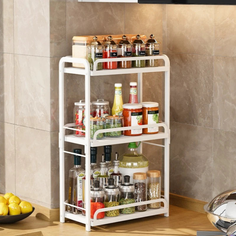 Kitchen Layered Shelf Floor Multifunctional Seasoning Rack Countertop Finishing Rack Multi-layer Seasoning Salt Tank Storage Oasis Select