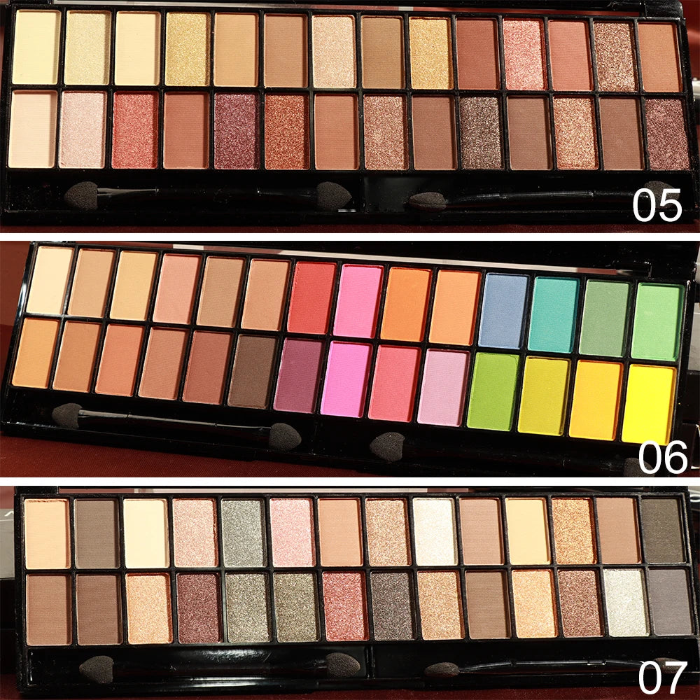 28-Color Eyeshadow Palette | Nude Matte Glitter Earthy Tone Highly Pigmented Waterproof Brown Shimmer | Y2K Valentine's Day Gift Oasis Select