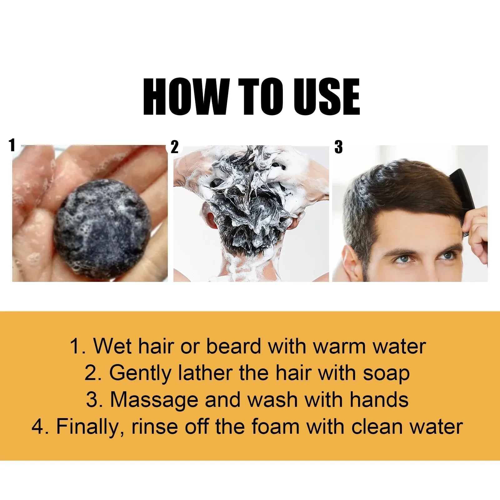 Hair Shampoo Soap Polygonum Multiflorum Black Soap White Hair Repair Soap Hair Care Set Nourishing Anti Dandruff Hair Dye Soap Oasis Select