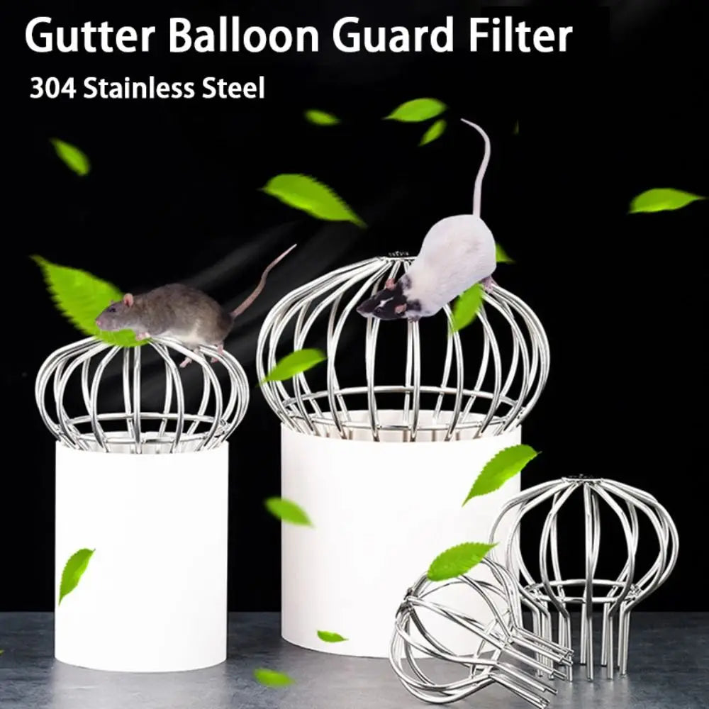 304 Stainless Steel Gutter Balloon Guard Filter Anti-leaf Fall Easy Installation Downpipe Filter Anti-blocking Oasis Select