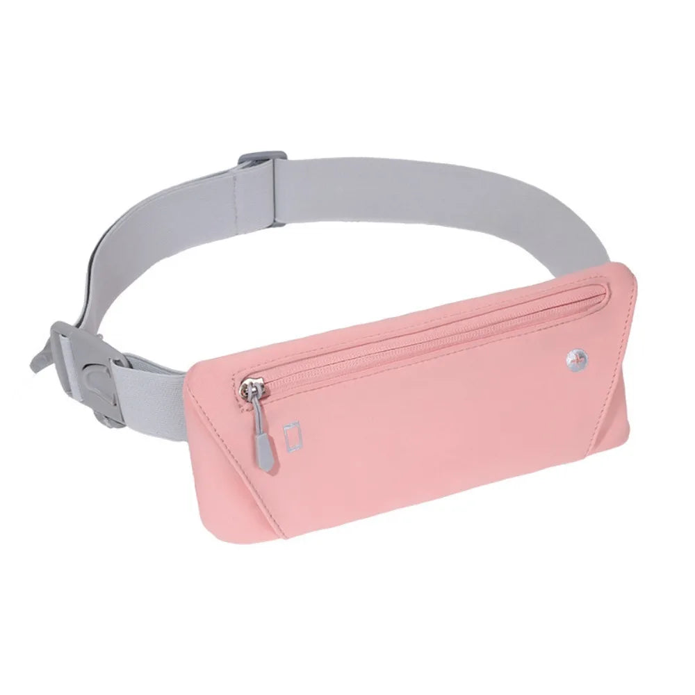 Ultra-Thin Sport Mobile Waist Bag Close Fitting High Elastic Running Waist Bag Multifunctional Lightweight Sports Phone Bag Oasis Select Pink