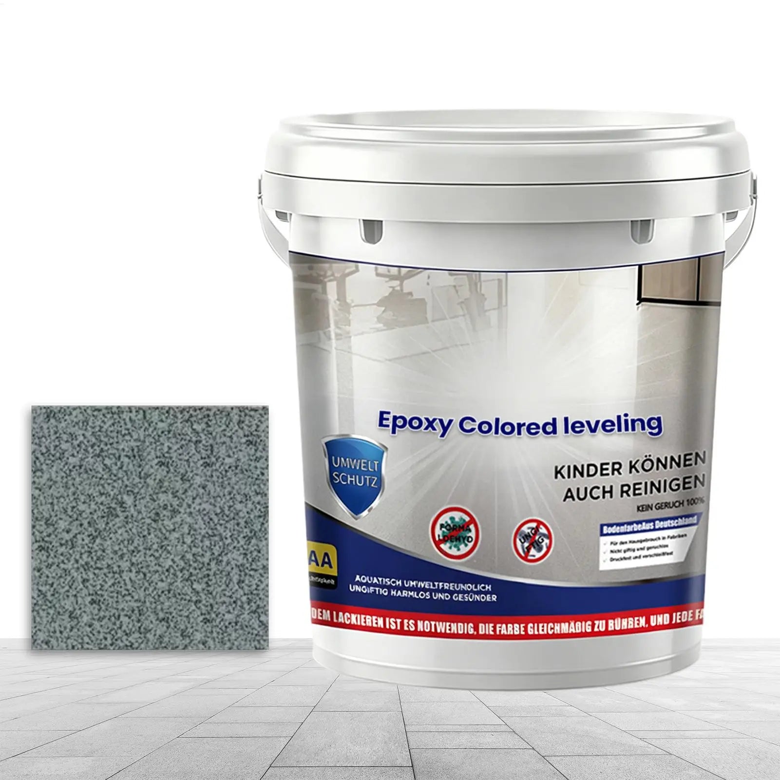Epoxy Colored Sand Paint Non-Slip High-Gloss Coating Epoxy Colored Sand Floor Paint for Indoor Outdoor Garage Concrete Building Oasis Select