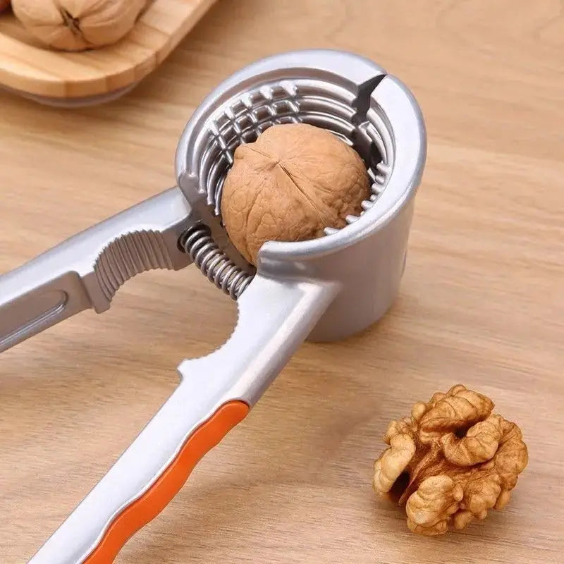 JUSTINLAU Thickened Aluminum Alloy Walnut Clip Anti Splash Nut Sheller Household Kitchen Walnut Opening Tool Size Nut Universal Oasis Select