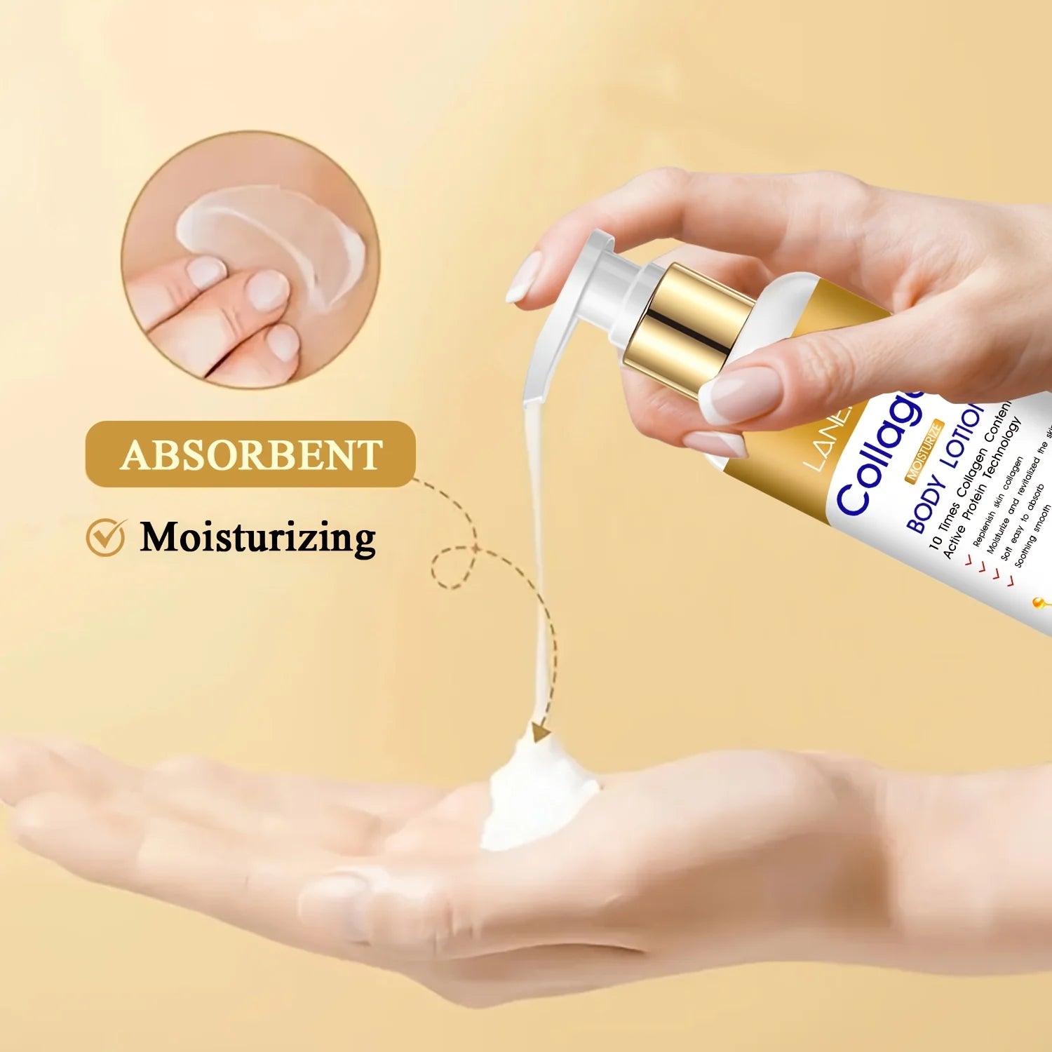 Lanemay Collagen Body Lotion – Hyaluronic Acid, Lightweight Body Lotion Oasis Select