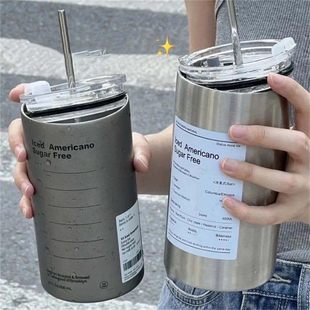 600ml Insulated Thermos Cup | 304 Stainless Steel Coffee Mug Insulated Thermos Bottle Oasis Select