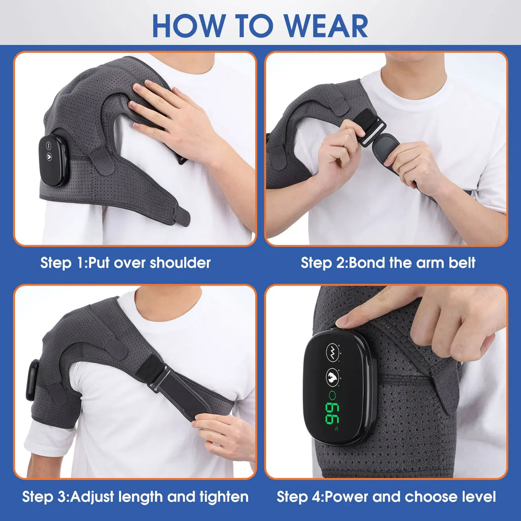 Electric Heated Shoulder Wrap – Massage & Warmth Brace