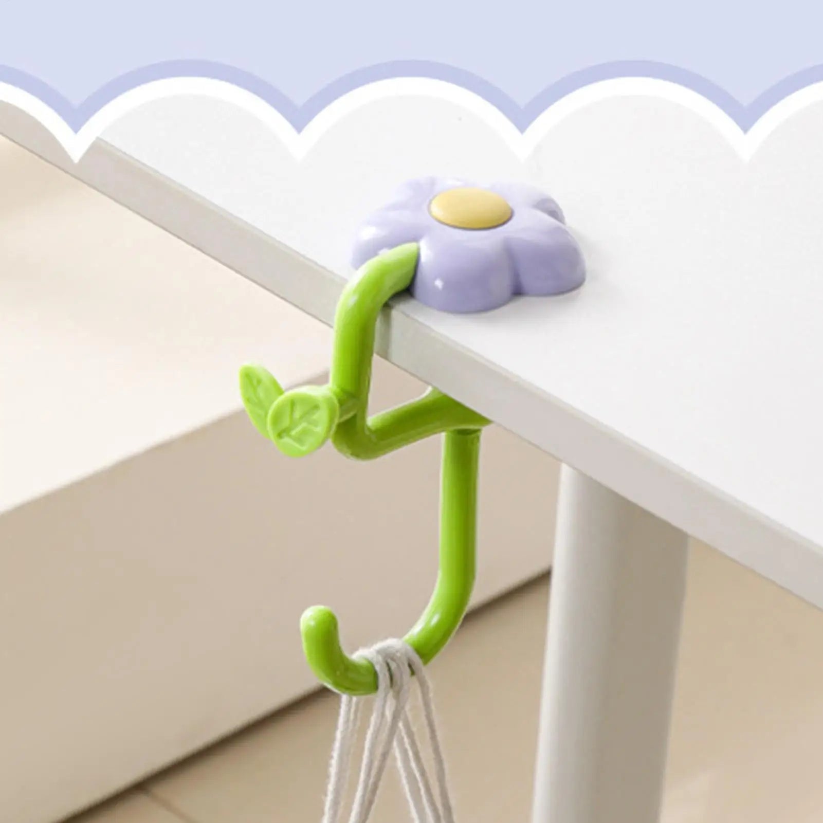 1PC Table Hook Side Hanging Bag Desk Side Backpack Hook Portable Desk Side Hanging Bag Artifact No Drilling Detachable Hooks Oasis Select