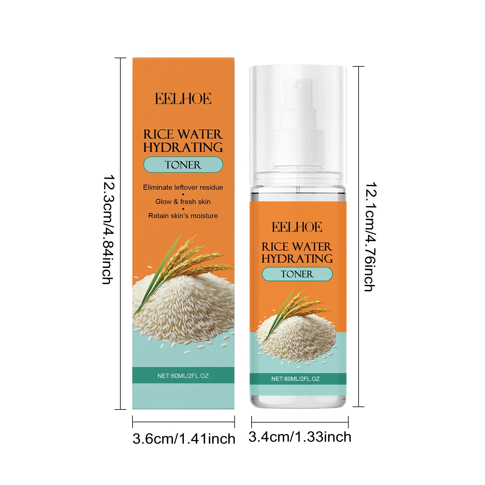 Eelhoe Rice Skincare 5-in-1 Set – Brighten & Moisturize Skincare Gift Set Oasis Select Toner