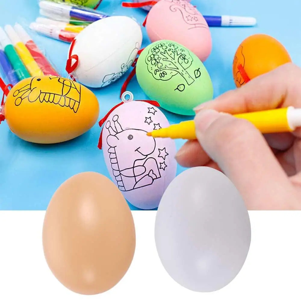 Fake Plastic Eggs Set of 10 – Paintable Easter & Nest Eggs Fake Play Eggs Oasis Select
