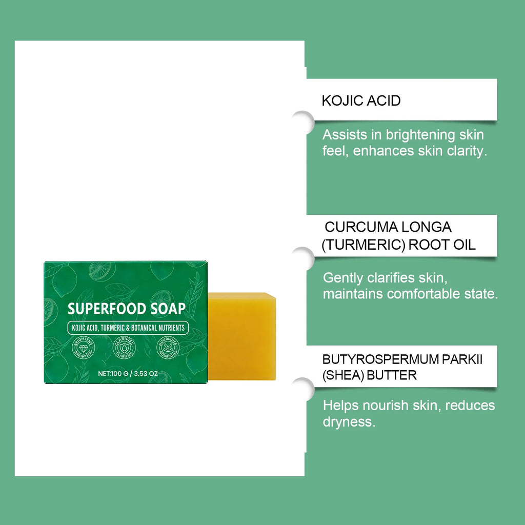 Natural Turmeric Soap for Face & Body Cleanser Handmade Superfood Soap Bar Moisturizing Brightening Skin Exfoliating Face Wash Oasis Select