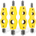 LIKE WISH 4Pcs Copper Tubing Brush Copper Pipe Cleaner 4 In 1 Pipe Brush Cleans Inside And Outside Thread Cleaner Plumber Brush Oasis Select Yellow