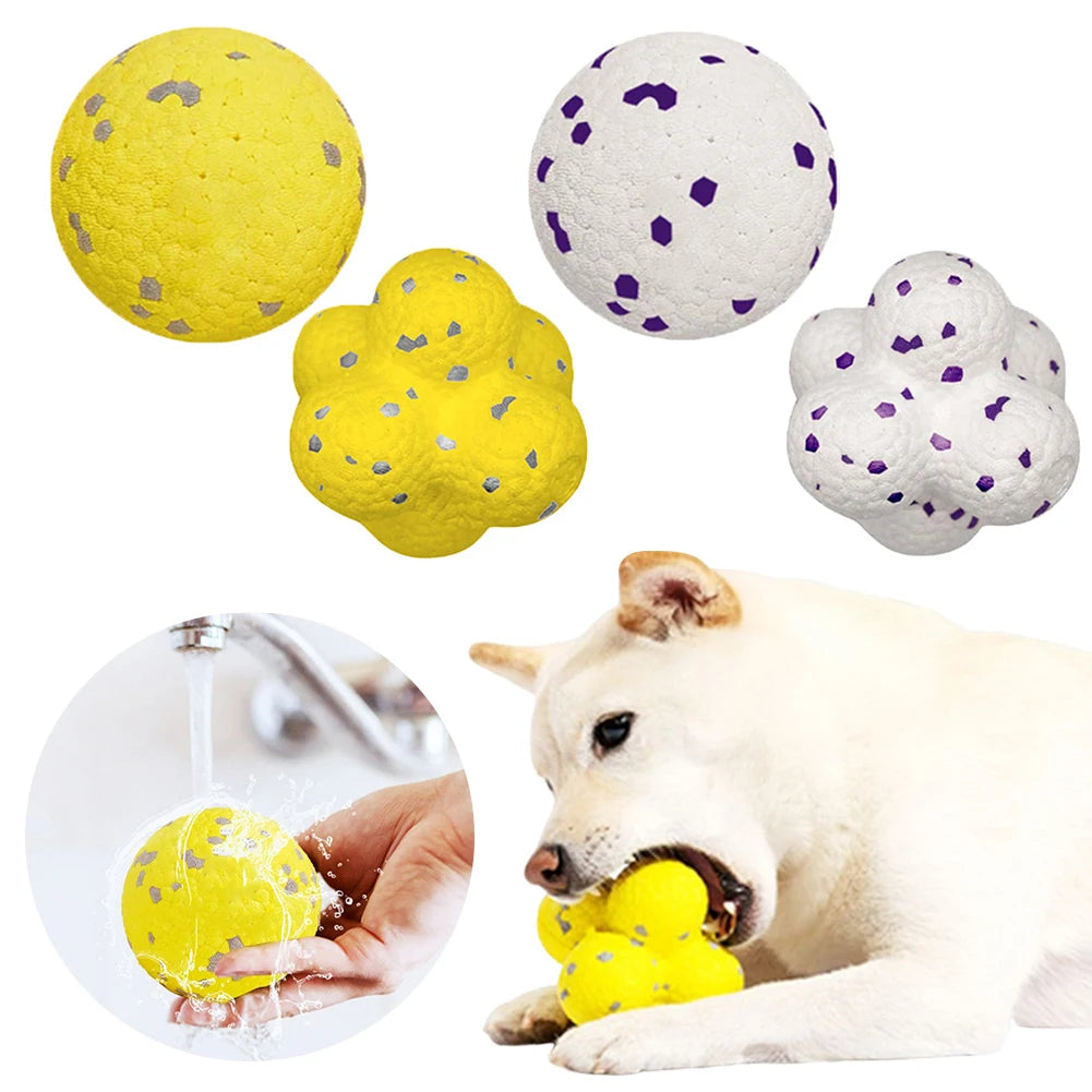HOBBAGGO Squeaky Dog Ball – Interactive Chew & Teeth Clean Toy