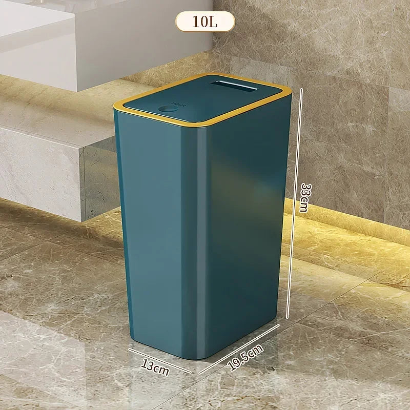 10L One-Touch Odor-Proof Trash Can | Leakproof Kitchen & Bathroom Bin