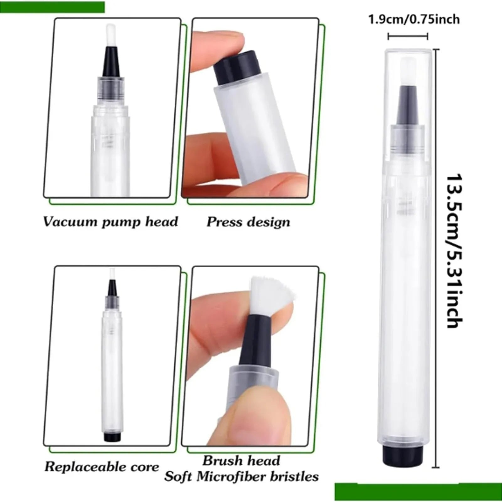 1pc Fillable -up Paint Pen Brush, Transparent Plastic Touch-Up Paint Pen, Refillable Paint Brush Pen, Furniture Repairs Tool Oasis Select