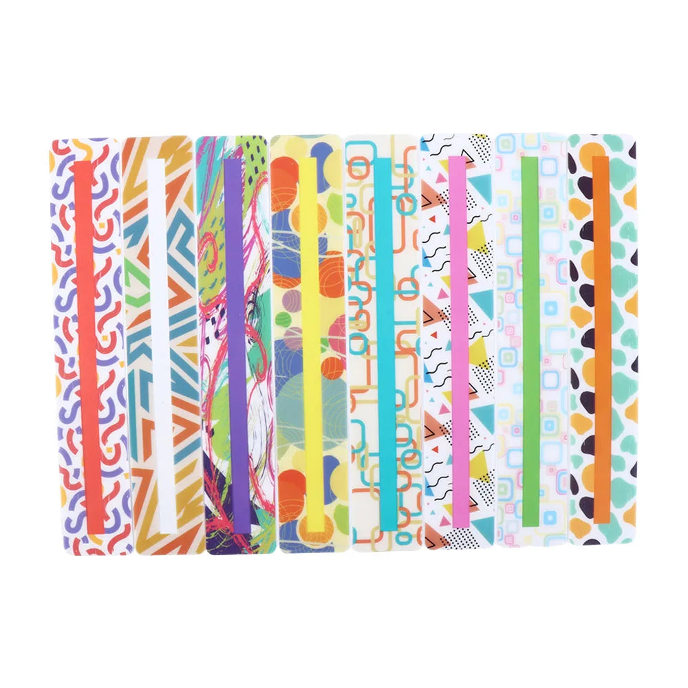 8 Pcs/set Guided Reading Strips Reading Asst Highlighter Strips Highlight OverLays Bookmarks for Children Adult Student Oasis Select D