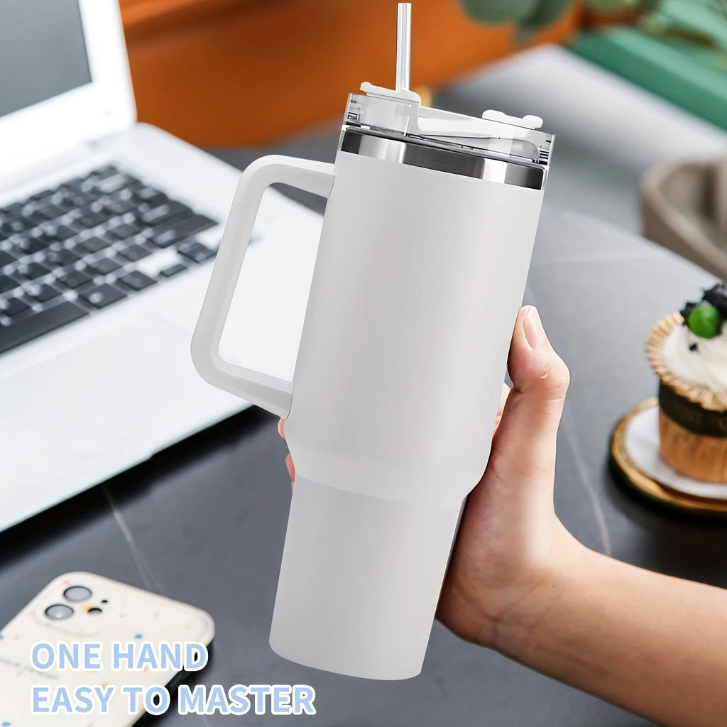 40oz Tumbler Vacuum Insulated Thermos Custom Travel Cup Stainless Steel Water Bottle Coffee Mugs With Handle Outdoor Drinkware Oasis Select