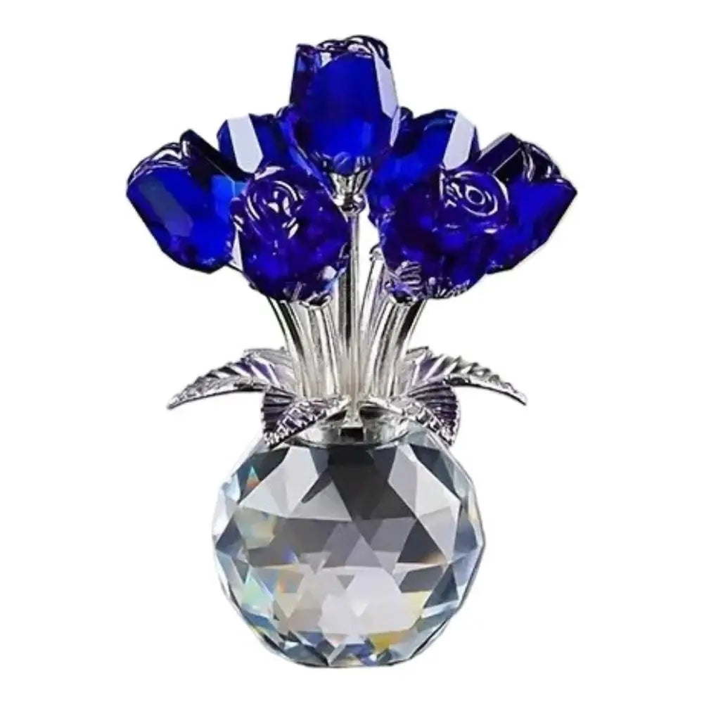 Crystal Rose with Vase – Romantic Valentine's Gift & Decor