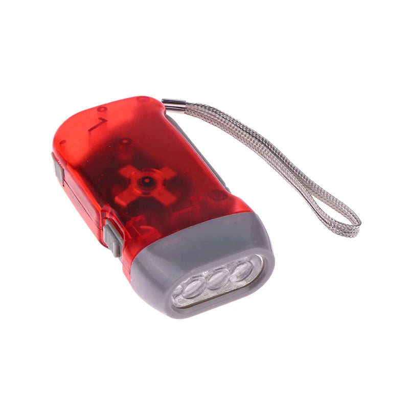 Hand-Crank Dynamo LED Flashlight | Battery-Free Emergency Torch