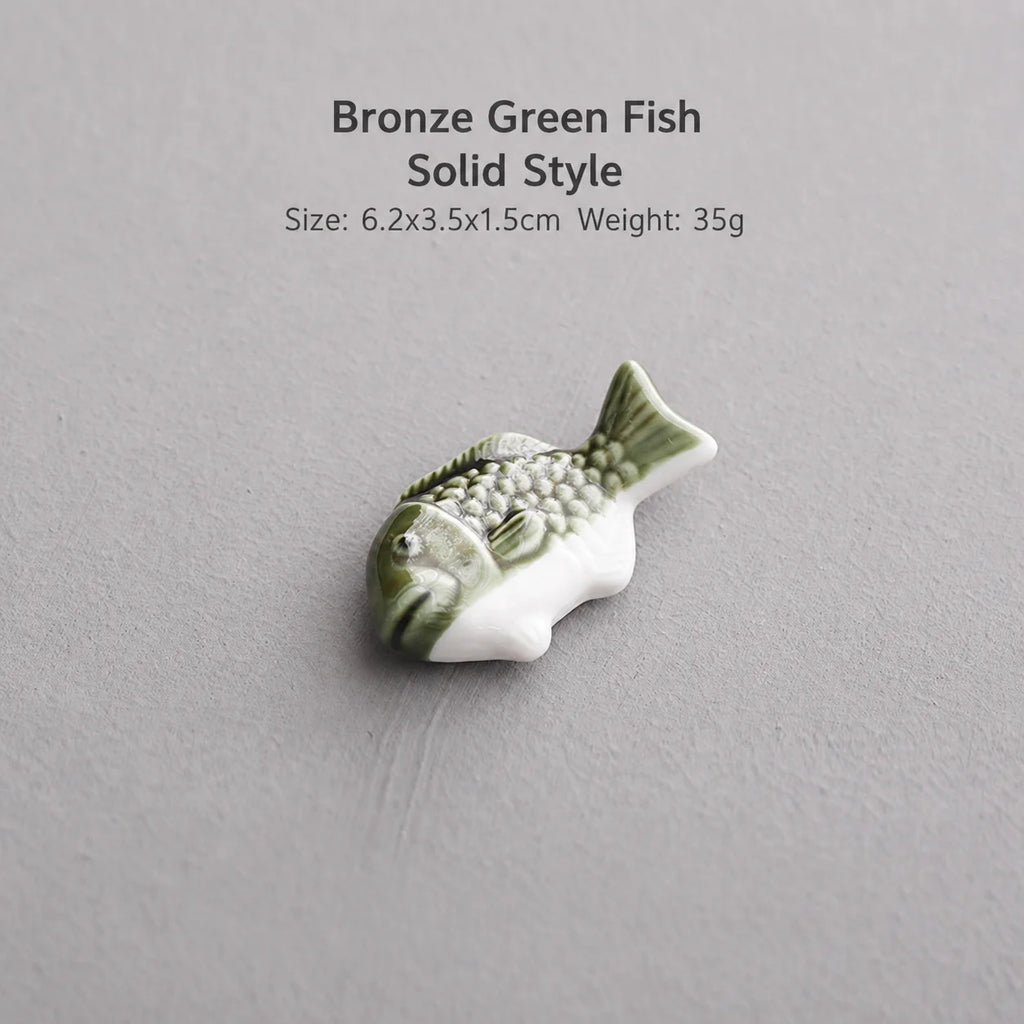 Ceramic Fish Chopstick & Pen Holder – Decorative Desk Ornament