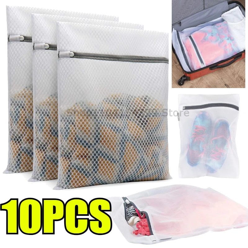 1/2/4/5/10Pcs Laundry Bags Printing Fine Mesh Clothing Care and Washing Bag Set Large Mesh Bra Washing Clothes Net Bag Oasis Select
