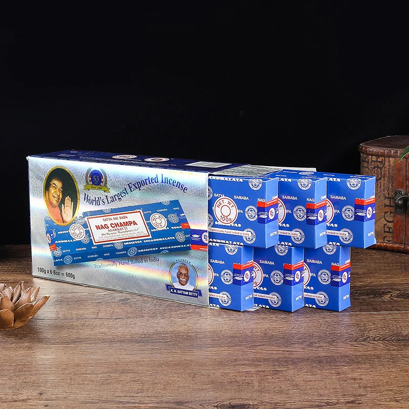 NAG Champa Incense Sticks India Satya Incenses Home Fragrance Sandalwood Flavors Household Bedroom 4-12box Line Aromatherapy Oasis Select