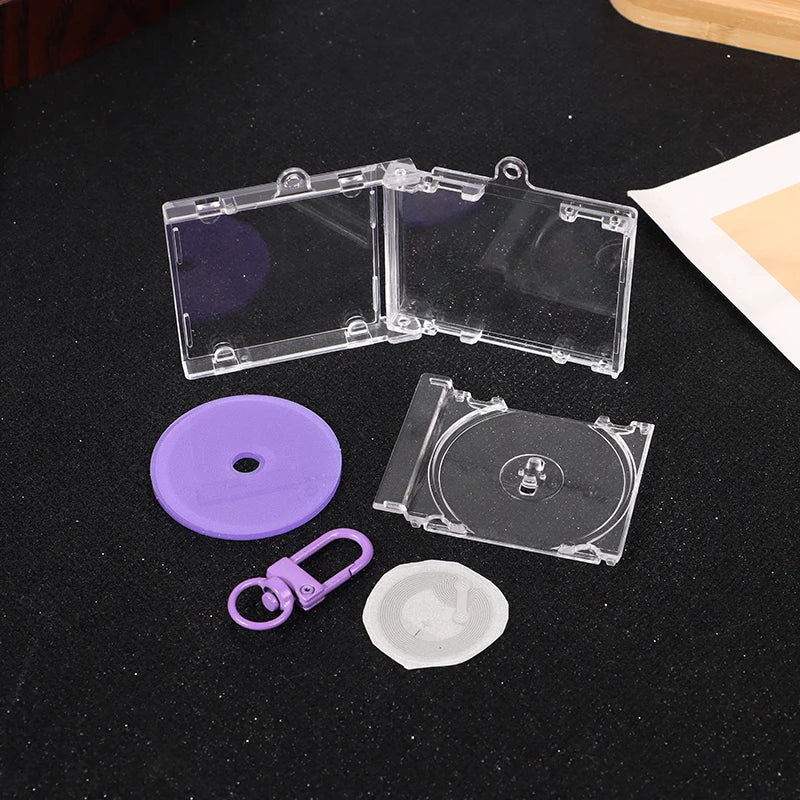 DIY Mini CD Case Keychain Pendant | Blank Album Cover Charm DIY Keychain Charm Oasis Select A2
