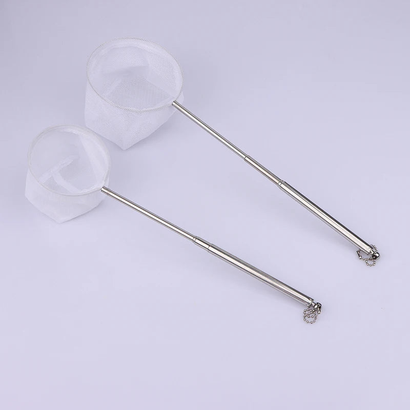 Aquarium Round Fishing Net Extendable Long Handle Fishing Gear For Catching Fish Shrimp Tank Clean Accessories Oasis Select