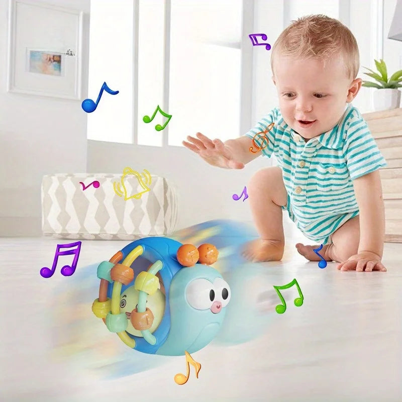 Hand-Held Baby Rattle Puzzle Early Education Snail Rattle Plastic Ball Color Festival Can Send Birthday Christmas Gifts Oasis Select