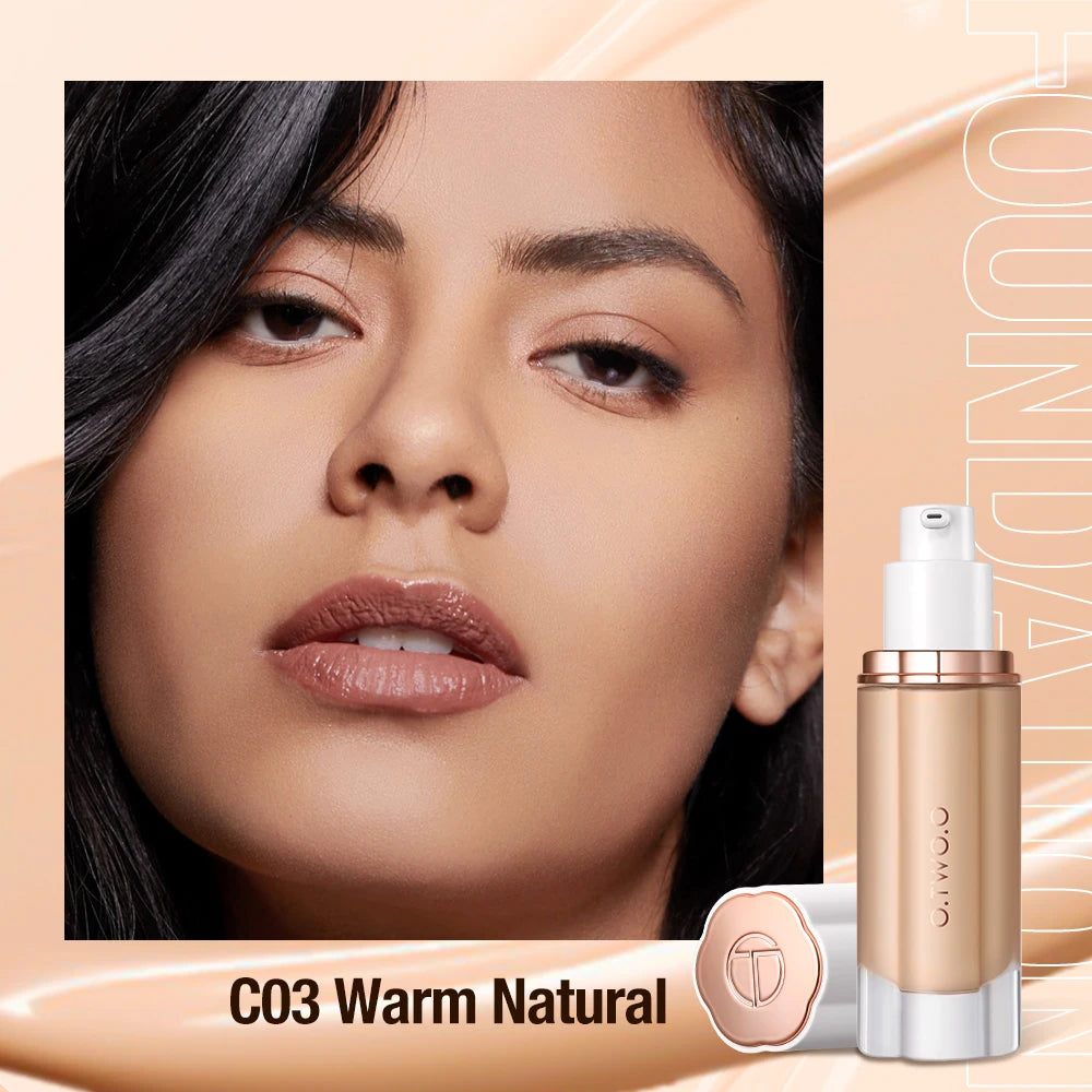 O.TWO.O Liquid Foundation 30ml – Full Coverage Waterproof Matte