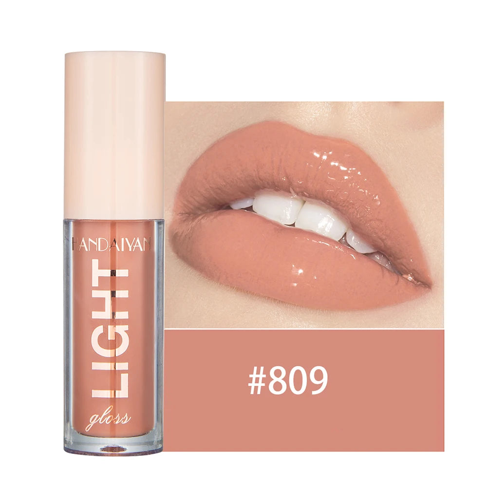 12 Shades Mirror Effect Lip Gloss Moisturizing Long Wear Jelly Honey Lip Balm Women Makeup Cosmetic Plumping Glossy Oasis Select 809