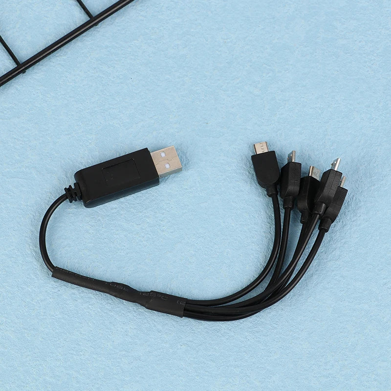 1Pc 3.7V 500mAh 5 in 1 Charger For E58 XS809 Battery Multi-function Charging Cable Rc Drone Lithium Battery Charger Accessory Oasis Select
