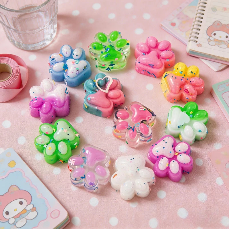 10Pcs Cat Claw Squishy Plush Fidget Toys Sensory Stress Relief Halloween Christmas Stocking Stuffer Party Favors Kids Gifts Oasis Select