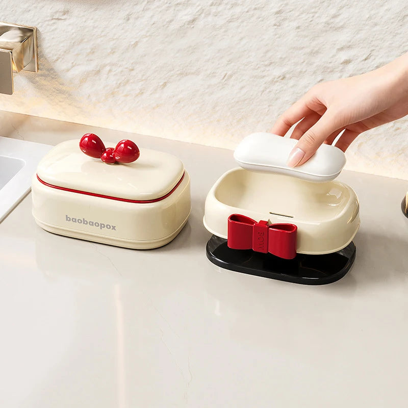 Leakproof Soap Dish With Lid & Draining Layer, Travel Bar Soap Holder Case Container, Portable Travel Size Toiletries Essentials Oasis Select