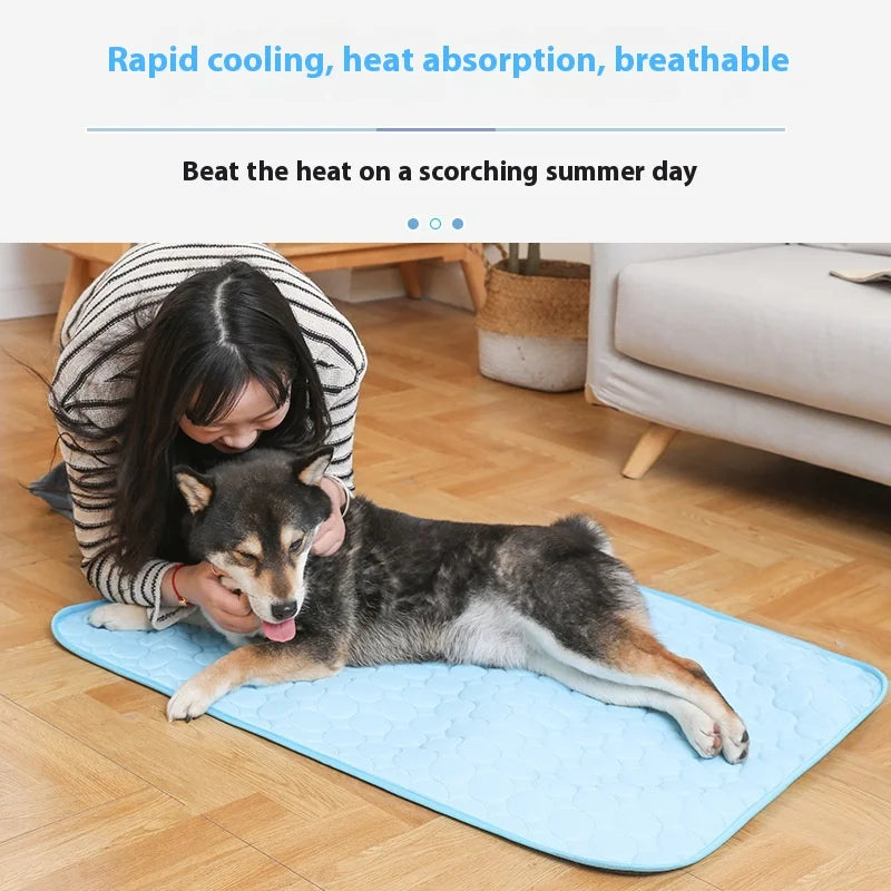 Summer Ice Silk MATS for Pets Cat and Dog Beds Super Large Dog All-season Floor MATS Cat and Pet Ice MATS Ice Beds Dog Beds Oasis Select