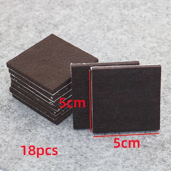 18-128pcs Chair Table Leg Felt Pads Floor Scratch Protector Self Adhesive Mute Non-slip Feet Mat for Furniture DIY Accessories Oasis Select square 5cm 18pcs